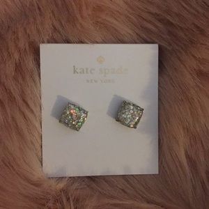 Kate Spade Silver Glitter Earrings